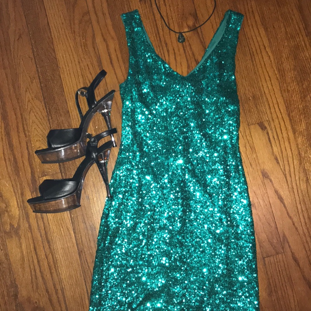 Green Sequin Dress
